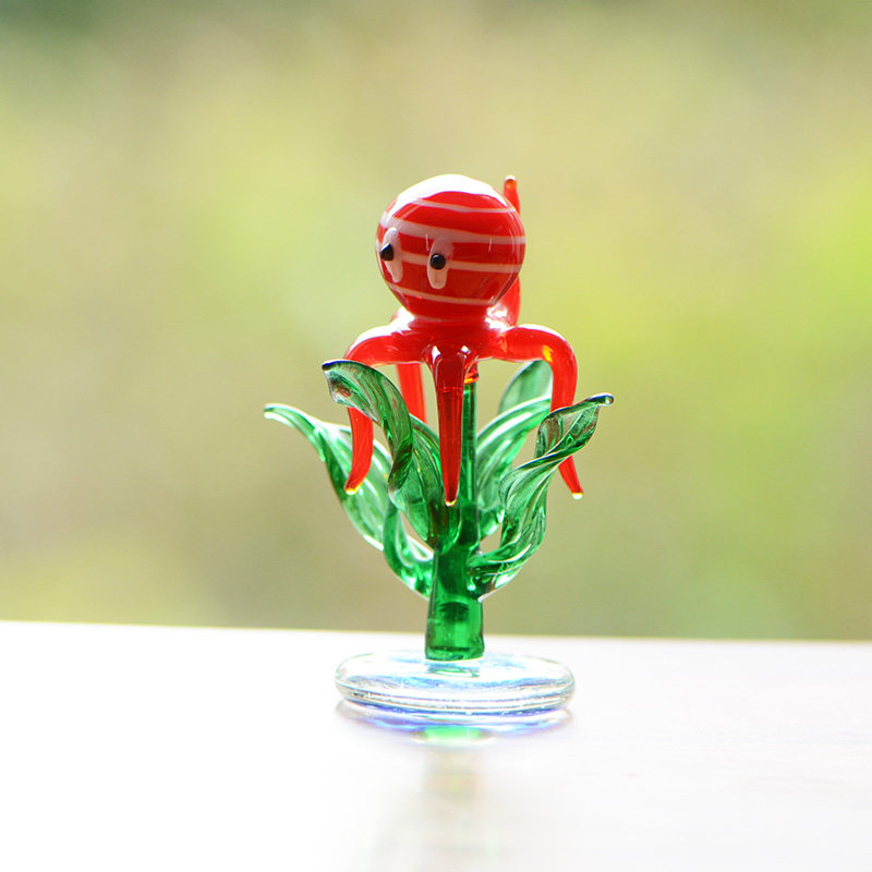 手作玻璃装饰水草乌龟帆船工艺品