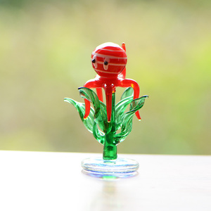 手作玻璃装饰水草乌龟帆船工艺品