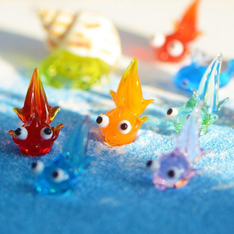 手工玻璃金鱼鱼缸微景造景装饰