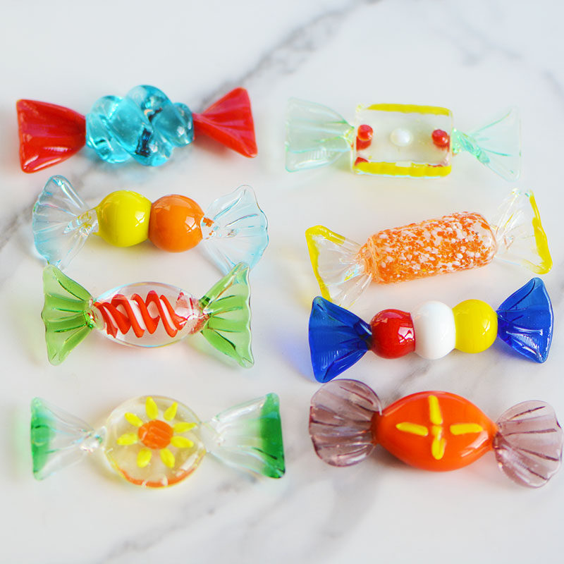 孤品琉璃玻璃糖果摆件果盘装饰童年儿时回忆圣诞新年创意节日礼物