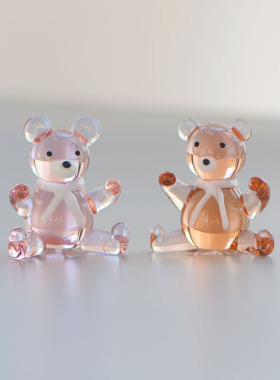 琉璃手工小熊小象摆件