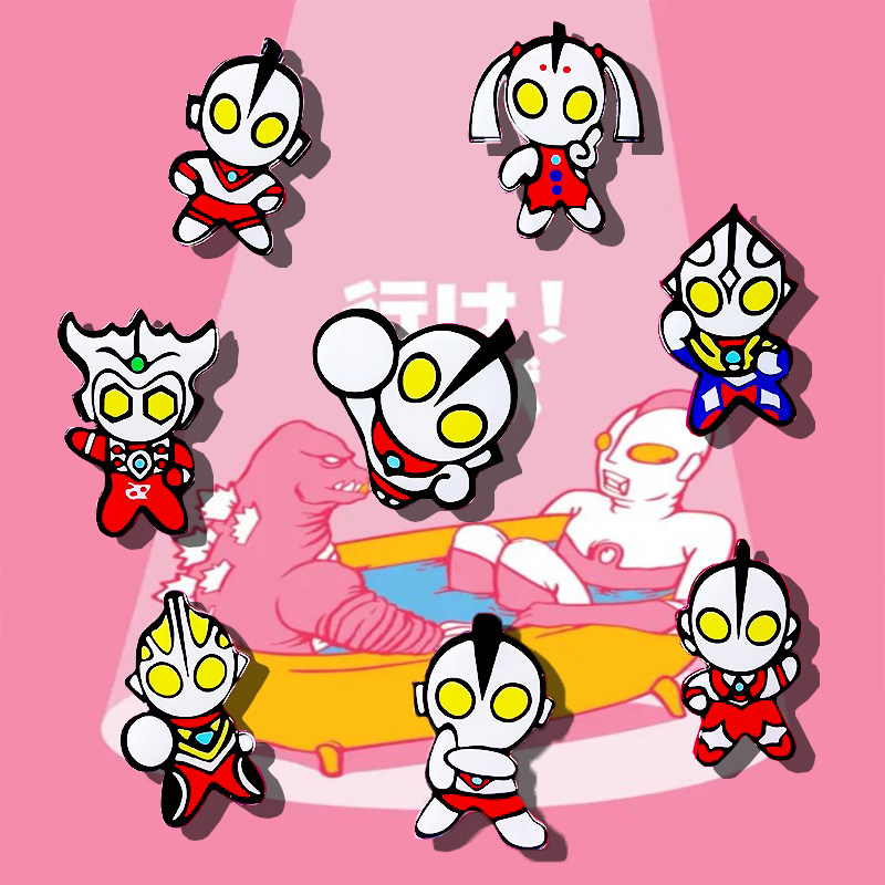 奥特曼胸针卡通可爱雷欧迪迦赛罗徽章书包别针儿童学生配饰奖励