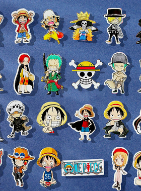 海贼王周边胸针卡通索隆路飞徽章学生书包别针勋章动漫装饰品