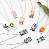 鬼灭之刃周边项链弥豆子炭治郎炎柱时透无一郎蝴蝶忍吊坠挂件