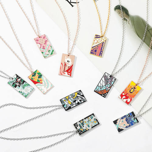 鬼灭之刃周边项链弥豆子炭治郎炎柱时透无一郎蝴蝶忍吊坠挂件