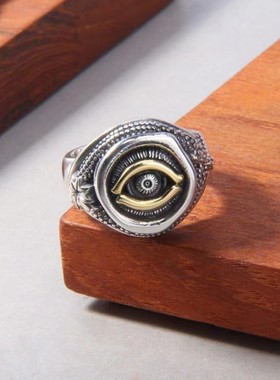 复古克苏鲁周边开口戒指