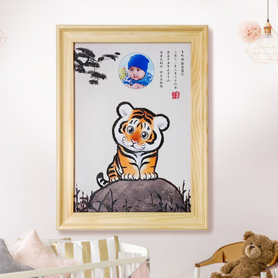 胎发纪念品DIY自制作胎毛画