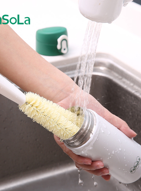 Kitchen Short Handle Brush Bottle Cup Glass Washing Cleaning