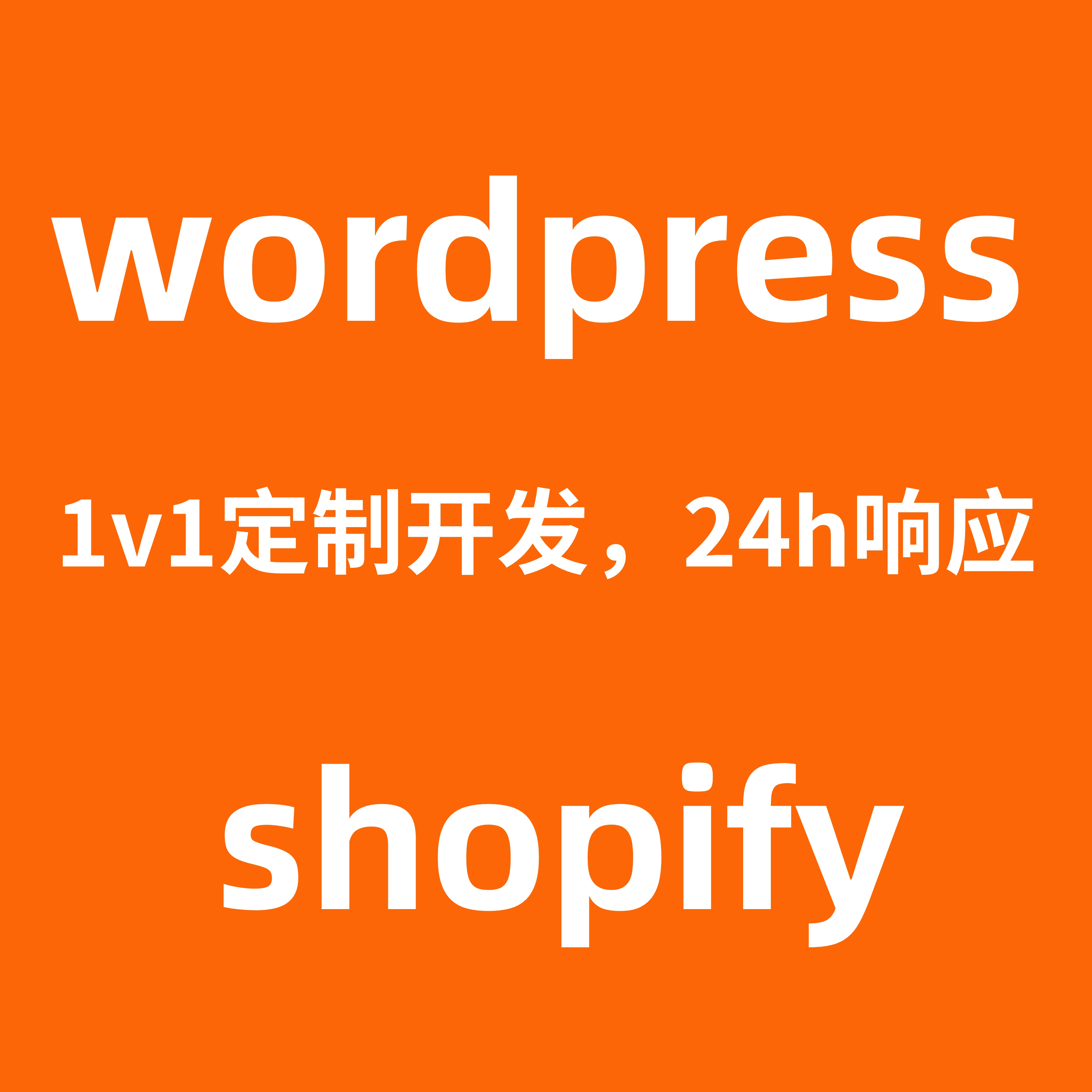 wordpress安装、shopify定制开发,1v1定制,24h响应,免费咨询