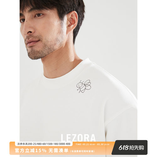 lezora黄景瑜同款310g重磅短袖男
