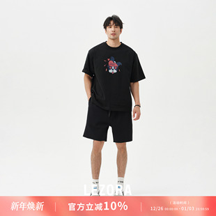 速干抗皱松紧腰宽松休闲短裤 LEZORA 华夫格 win同款 男女 日本Gold