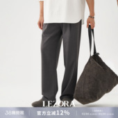 抽绳打褶直筒西裤 LEZORA裤 美丽奴易打理羊毛 mon同款 男春 型王牌