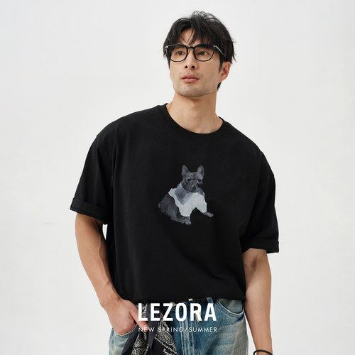 LEZORA法斗澳棉廓形短袖T恤