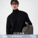 LEZORA 男 秋冬坑条内搭高领针织衫 城市游牧 巴素兰羊毛山羊绒