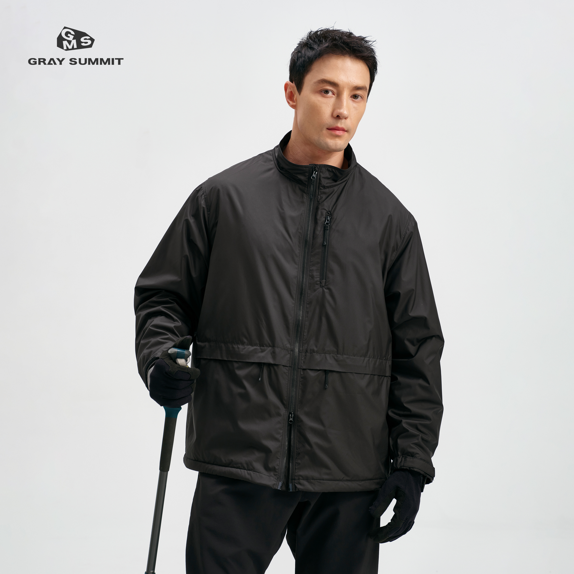 GRAYSUMMIT网眼抓绒OCTA立领夹克