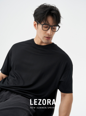 LEZORA及细15.5um新西兰美丽奴羊毛 吸湿排汗短袖T恤男 带检测