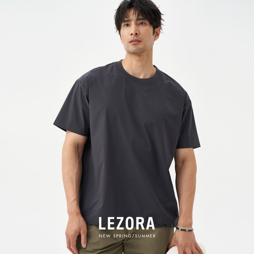 LEZORA轻量耐磨抗皱廓形短袖T恤