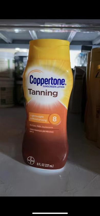 现货Coppertone Tanning Lotion UVA/UVB SPF 8- 8 oz