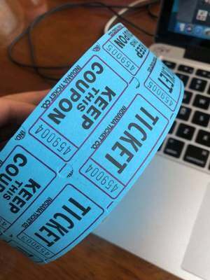 USA进口 Double Roll Raffle Event Ticket 抽奖派对活动彩卷门票
