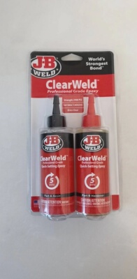 现货JB Weld 50240 Jb Clearweld Epoxy 8oz, 8 Fl Oz