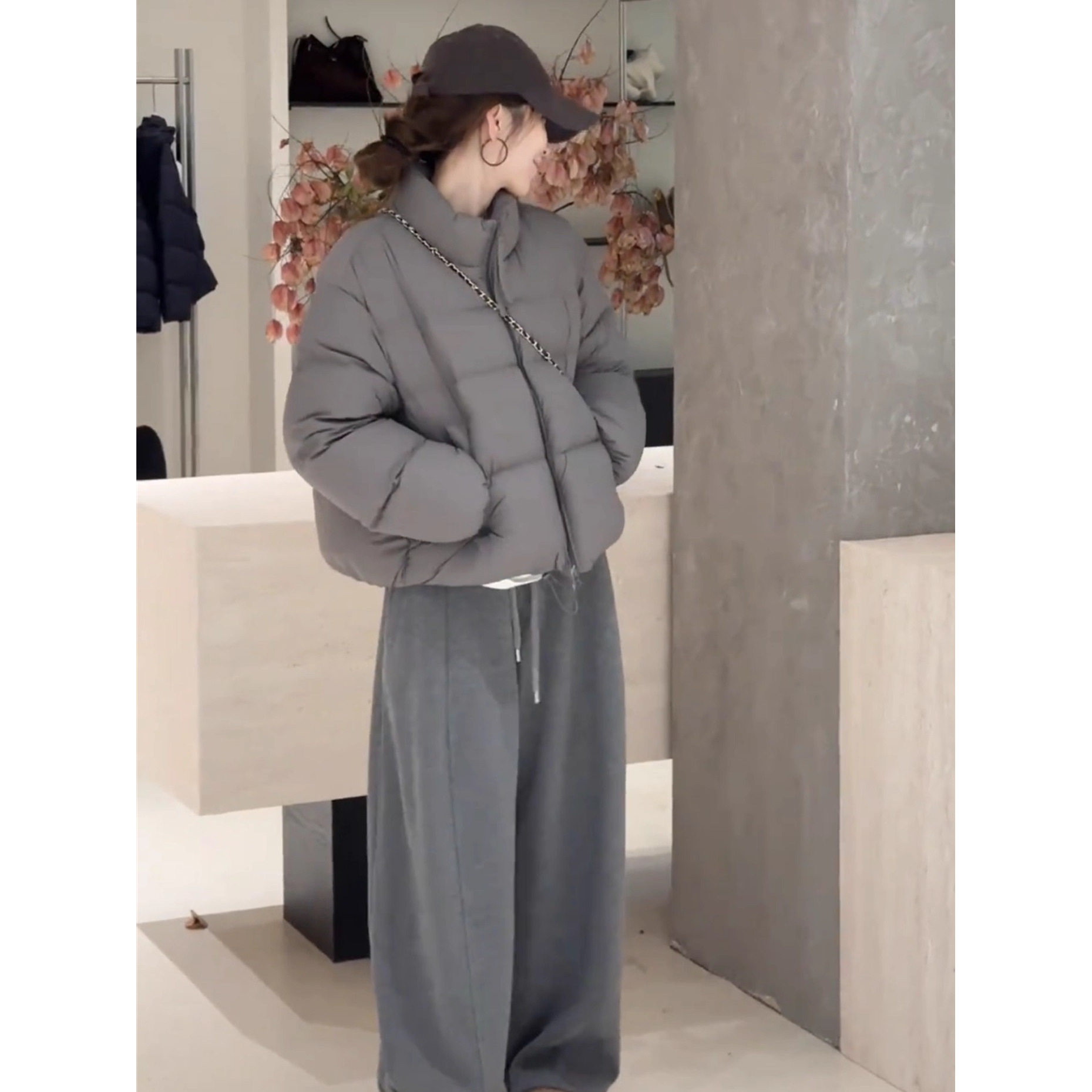 棉服女装冬季2026年新款宽松加厚感小个子通勤风面包服外套