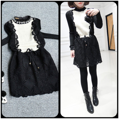 百搭宽松中长款打底毛衣针织衫