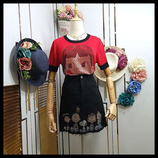 韩系甜美减龄冰丝短袖针织衫女2025夏季新款亮片设计感百搭上衣潮