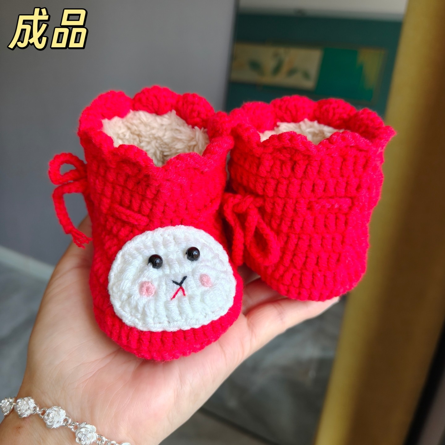 婴儿鞋手工钩编新生幼儿蛇年宝宝加绒保暖软底毛线鞋棉鞋冬款成品,童鞋/婴儿鞋/亲子鞋,婴儿步前鞋/袜鞋,淘宝优惠券,粉丝福利购,淘宝优惠卷
