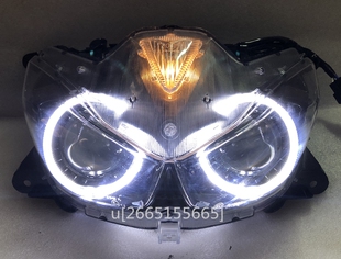 林海领程Force175/155改装双光透镜天使恶魔眼氙气灯大灯总成草蜢