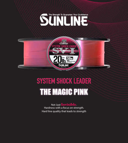 日本SUNLINE桑濑SVI系列粉色隐形铁板路亚海钓碳素前导线子线