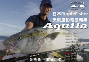 日本RIPPLE FISHER约泡牌Aquila天鹰座铅笔波扒竿金枪平政马交