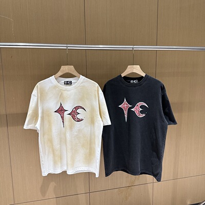 ThugClub废土风做旧磨破短袖