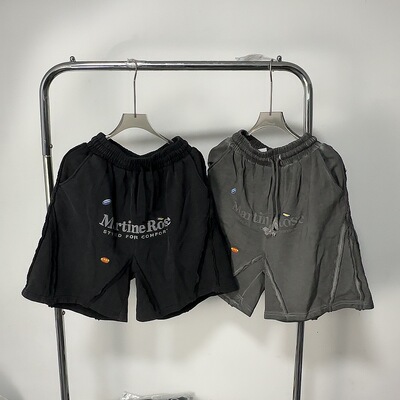 纯原版本Martine rose FW26夏季不规则水洗做旧重磅宽松男女短裤