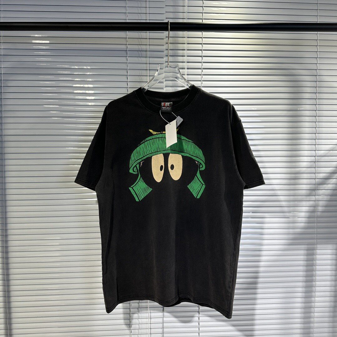 VINTAGE TALK水洗做旧小众潮牌美式夏季纯棉宽松男女情侣短袖T恤