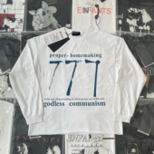 卫衣T恤男女外套 富二代涂鸦777纯棉长袖 纯原顶版 ERD忧郁