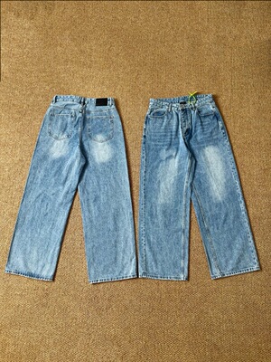 【地表最强】Vujade 009 Drop2 黑色三色直筒排扣牛仔裤长裤男女