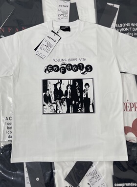 纯原顶板 ERD忧郁的富二代演出男孩纯棉圆领字母印花短袖T恤男女