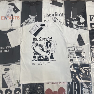 纯原顶板 ERD忧郁的富二代小心翼翼素描女孩纯棉圆领字母印花短袖