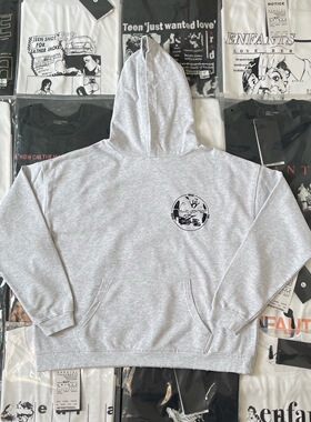 【纯原顶版】ERD忧郁的富二代虚无缥缈宽松版型水洗破坏连帽卫衣