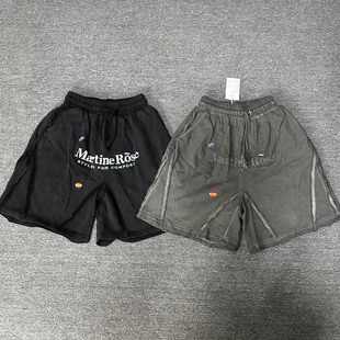 纯原版本Martine rose FW26夏季不规则水洗做旧重磅宽松男女短裤