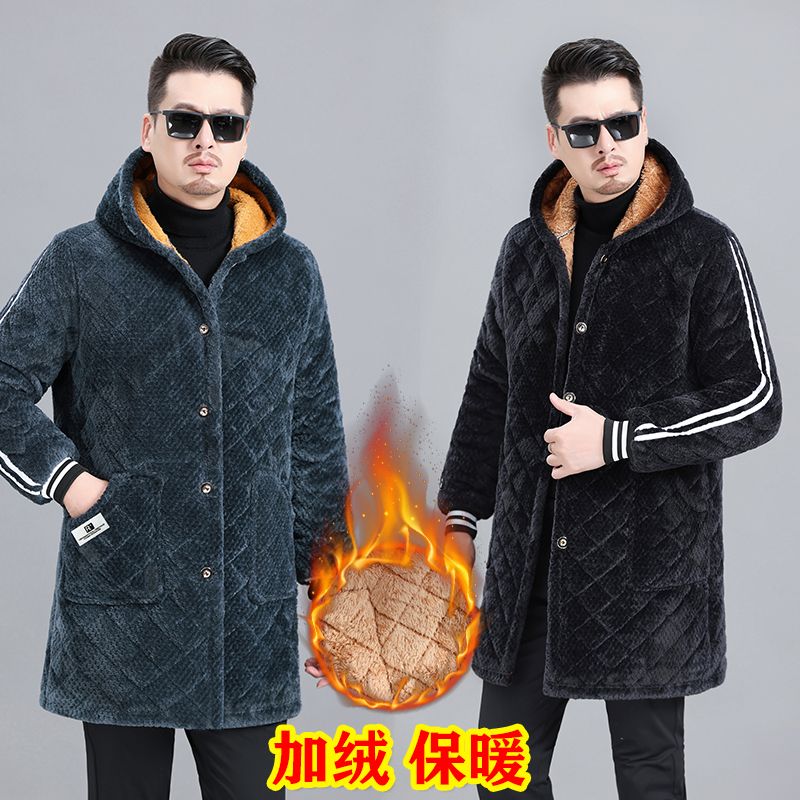 四川省服加绒加厚冬季工作服罩衣外套防寒保暖厨房宽松大码棉服