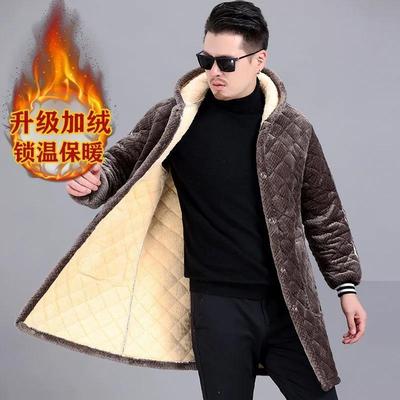 四川省服新款加厚罩衣男士棉服宽松大码中长款外套加绒围裙工作服