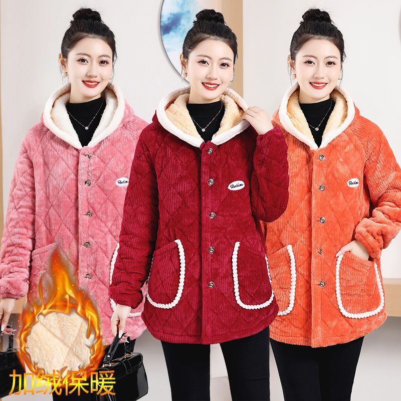 四川省服棉衣女外穿新款冬天罩衣加厚加绒棉服年轻棉罩衣女棉服