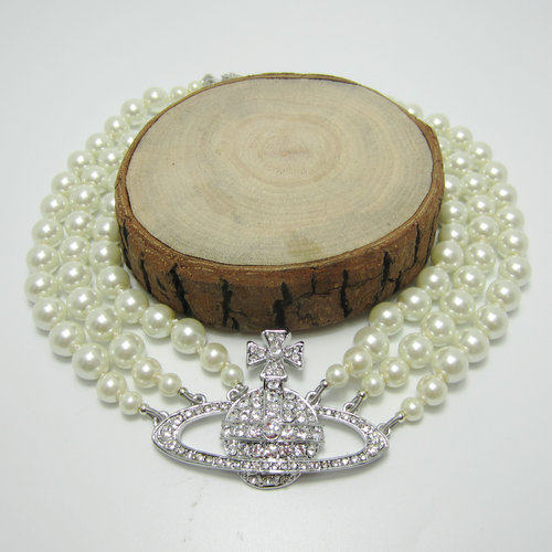 欧美时尚    银色满钻大土星三层珍珠土星项链-B8048在类目 饰品/流行首饰/时尚饰品新, 项链中 - 来自Buy2taobao.com提供专业的淘宝代购服务