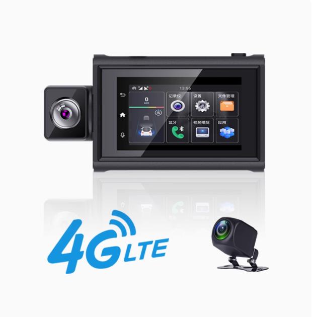 4G车载行车记录仪远程视频监控GPS定位器车队管理带ADAS车厢监控