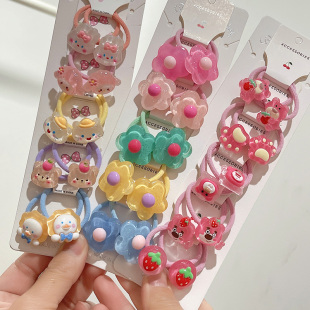 儿童发圈高弹小女孩扎头皮筋不伤发女童头绳宝宝可爱发绳卡通发饰
