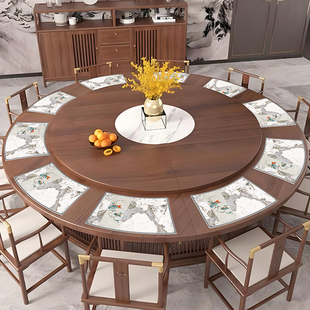 酒店专用圆桌扇形餐垫加厚盘垫会所餐桌垫轻奢高级感防水防油免洗