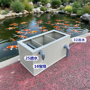 上过滤箱鱼塘沉淀鱼箱上过滤槽鱼塘专用鱼池PP塑料过滤器过滤池槽