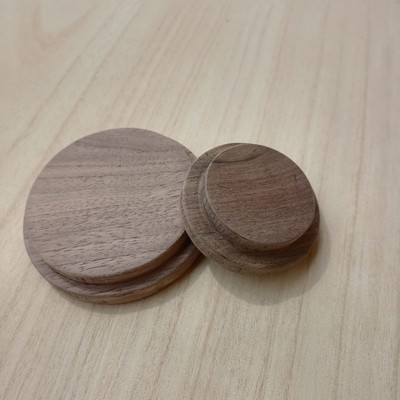 黑胡桃木杯盖茶壶实木盖子柚罐碗缸圆盖子支持咖啡机木板定制diy