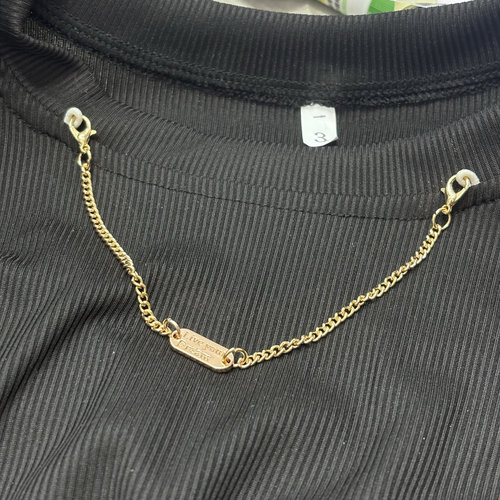 服装装饰链链子配饰挂链百搭短袖T恤领口链链条配件辅料衣服装饰